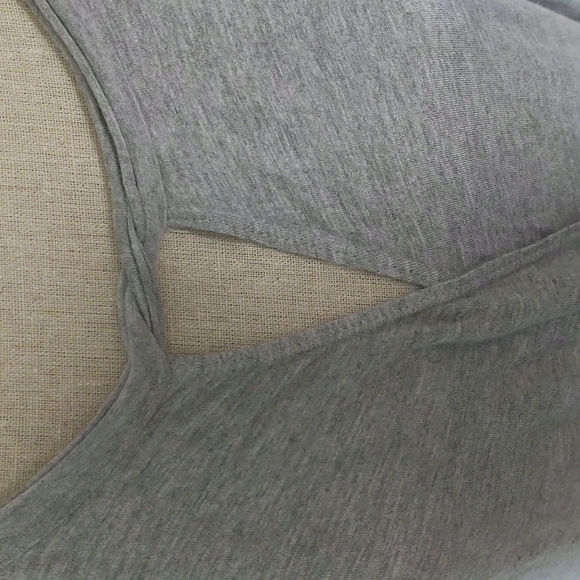 BOGO!! Max Studio Long Sleeve Grey Wrap Top XS - Picture 3 of 5